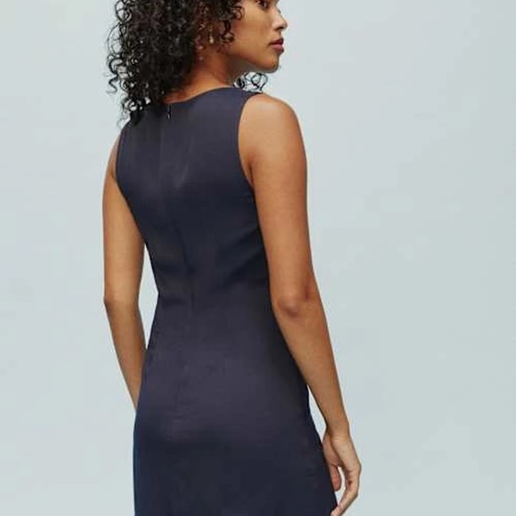 Reformation Navy Lucian Shift Dress Size 0 - Picture 3 of 9